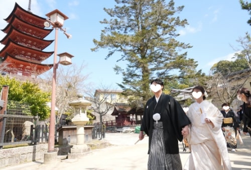 I様&Y様 厳島神社挙式・有もと